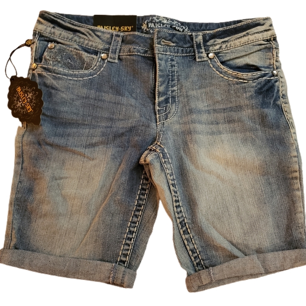 Women's Paisley Sky jean shorts
